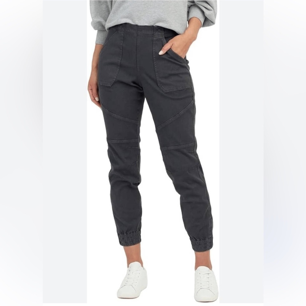 SPANX Stretch Twill Cargo Jogger Pants‎ Washed Black XL